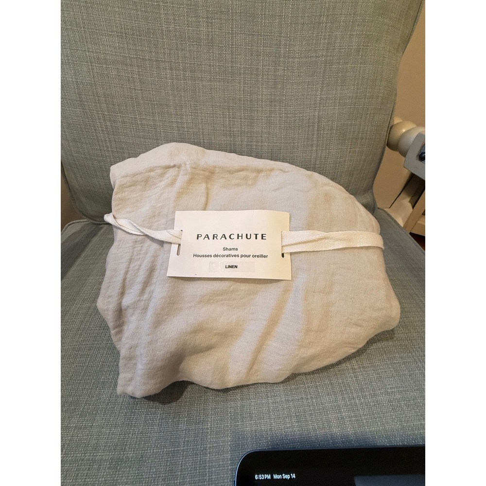 Parachute Home 100% Linen King Pillow Shams Set of 2 Fog Grey Made in Portugal